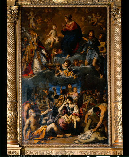 Ludovico Lana Pala della Peste olio su tela 1634 Chiesa del Voto